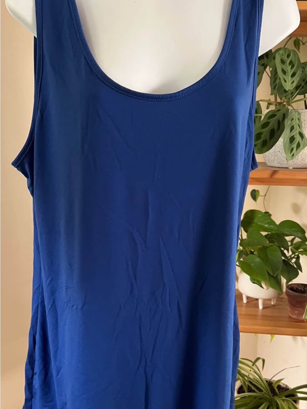 Women's Scoop Neck Tank Top - Blue